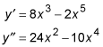 Getting a function's second derivative.