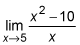 The limit of a function.