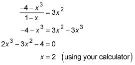 Using the slope equation to find the point of tangency.