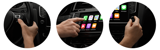 There are multiple options for controlling Apple CarPlay. [Credit: Image courtesy of Apple.com]