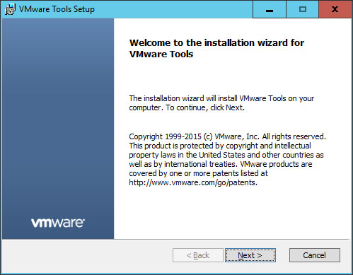 Installing VMware Tools.