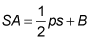 The surface area formula for a pyramid