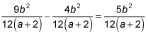 Subtracting two rational expressions with the same denominator.