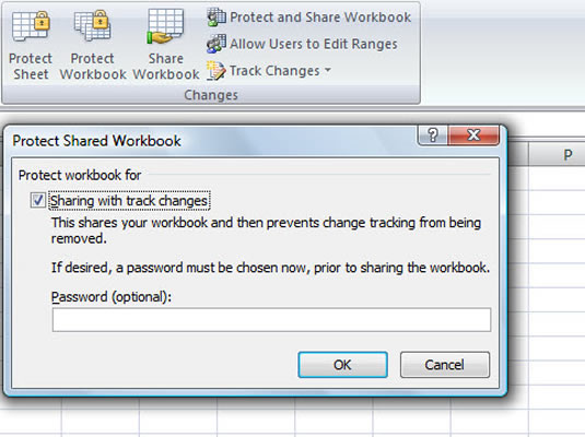Protect a shared workbook so that users cannot remove Excel’s tracking of changes.