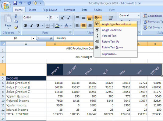 How To Rotate Chart In Excel 2007