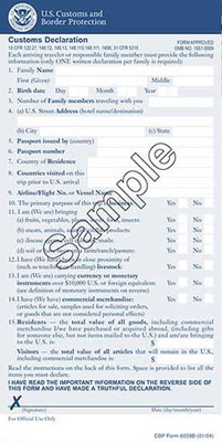 How to fill out customs declaration form usa