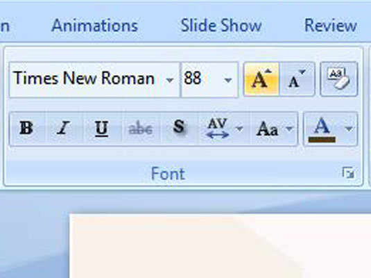 Change the Font Size of PowerPoint 2007 Text dummies