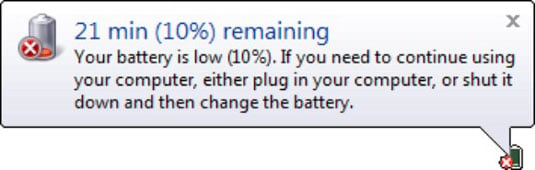 Check to see how much charge is left in your battery.