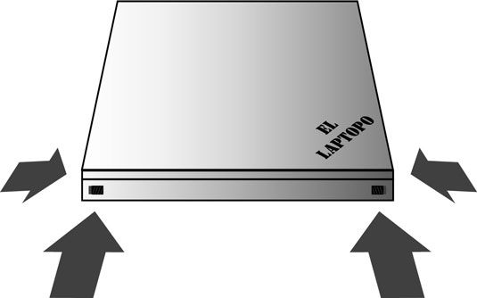 Possible locations for the lid latch(es).