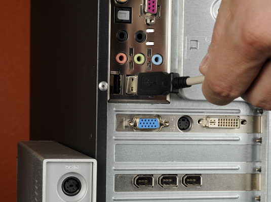 Plug the other end of the USB cable into your computer.