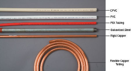 Consider longevity and expense when choosing piping.