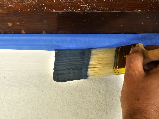 Cut in the edges of your room with your finish paint.