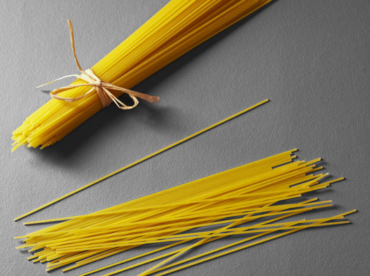 Strand pasta, aka spaghetti.  [Credit: Corbis Digital Stock]