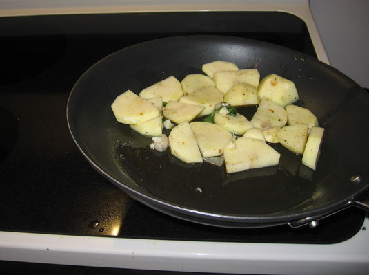 Flip the food quickly to prevent it from burning.