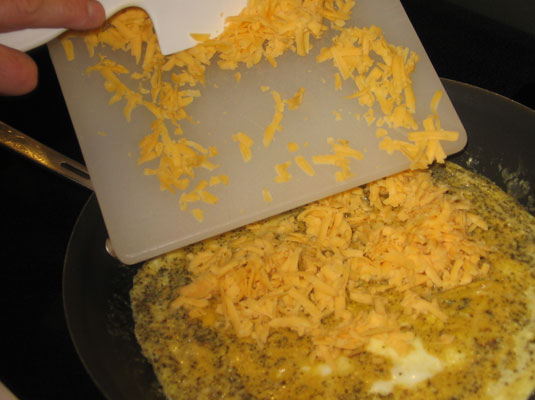 Remove the pan from the heat and let it rest for a few seconds.
