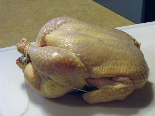 If you want your bird to hold its shape perfectly while roasting, you can truss it.