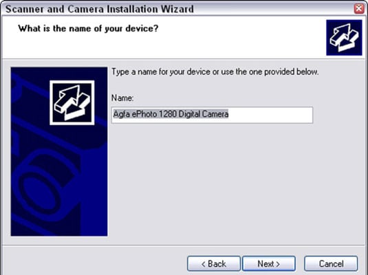 Type a name for your camera or device. Click Next.