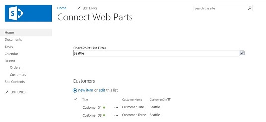 filtered web parts