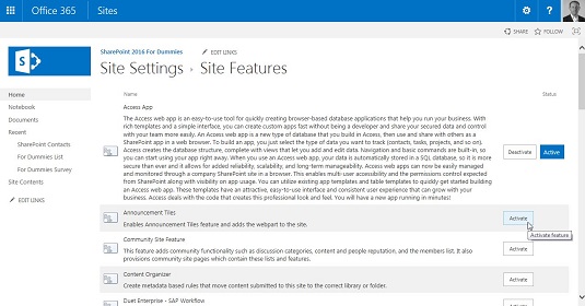 sharepoint features