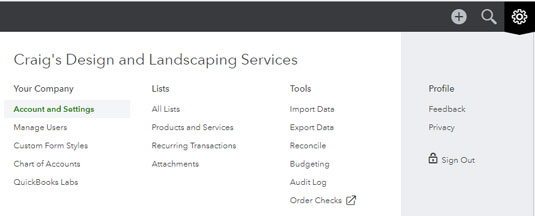 Landscaping Chart Of Accounts