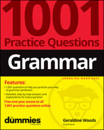 Grammar: 1001 Practice Problems For Dummies book cover