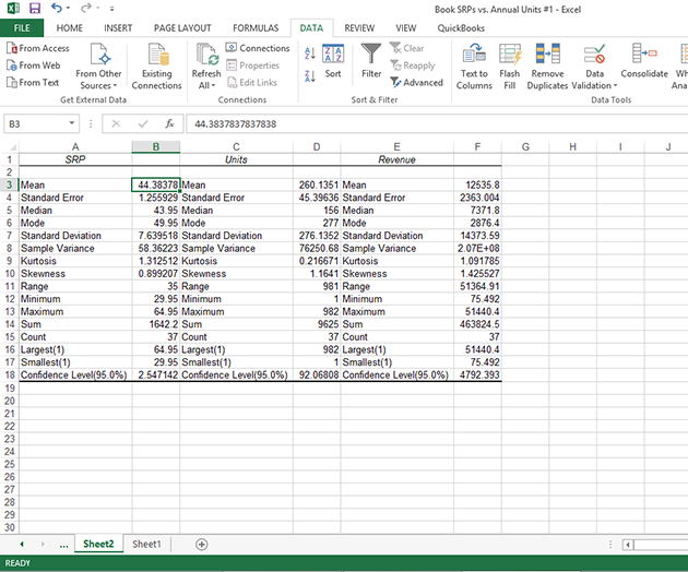 how to find descriptive statistics in excel mac