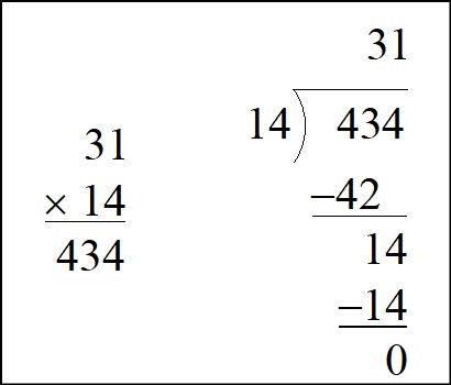 check results using division