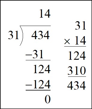 check results using multiplication