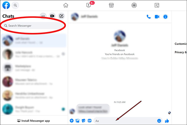 facebook messages app icon