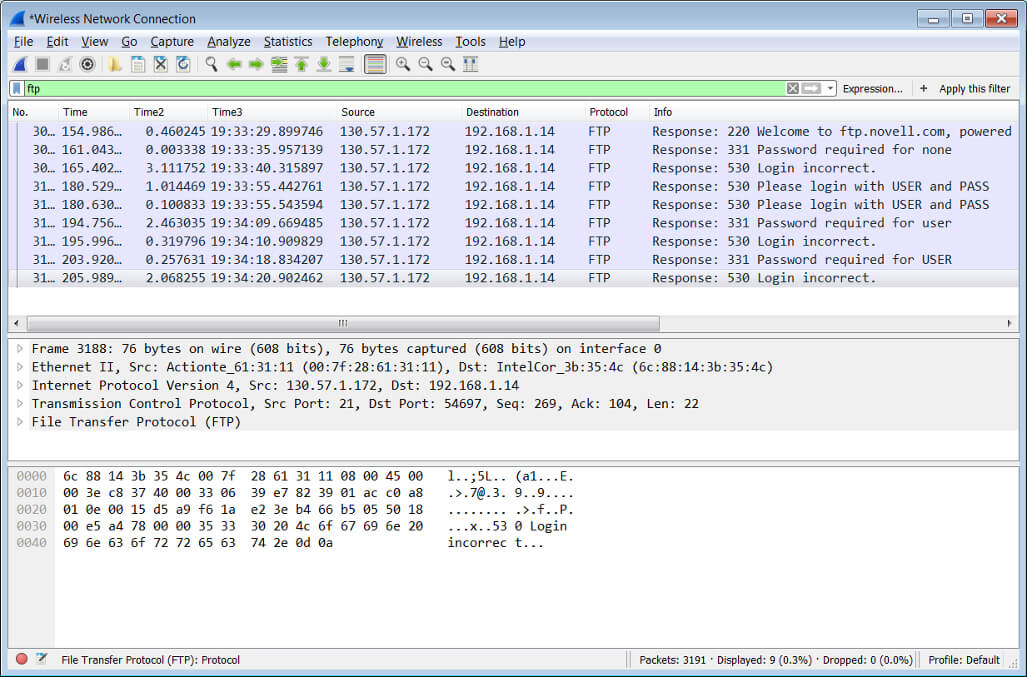 Penetration testing -- network packet