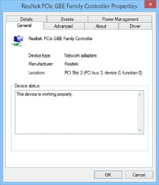 To configure the network adapter card settings, click Configure.