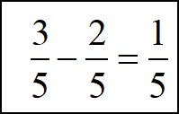 subtracting like fractions