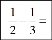 subtracting unlike fractions