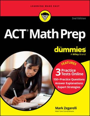 ACT Math Prep For Dummies book cover
