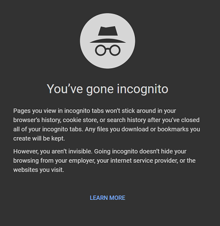 Incognito Mode