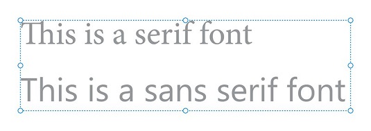 serif type Adobe XD