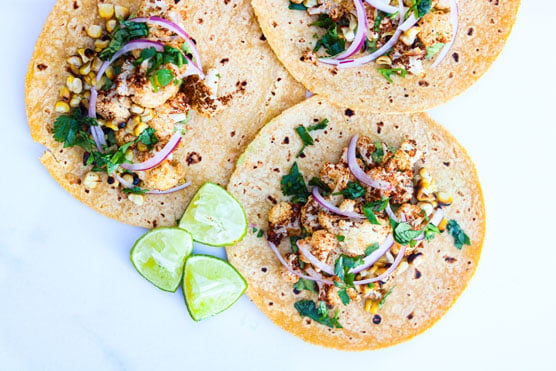 charred cauliflower tacos