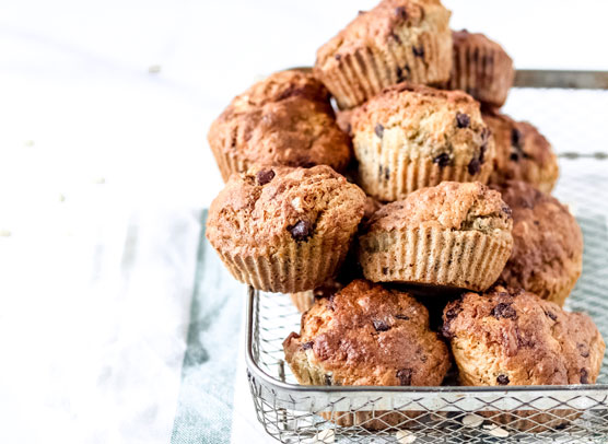 chocolate chip banana muffins