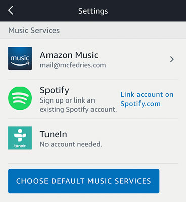 how to link amazon music to echo dot