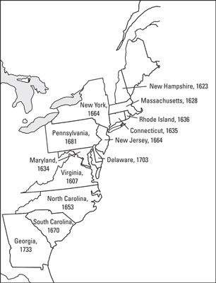 13 American colonies