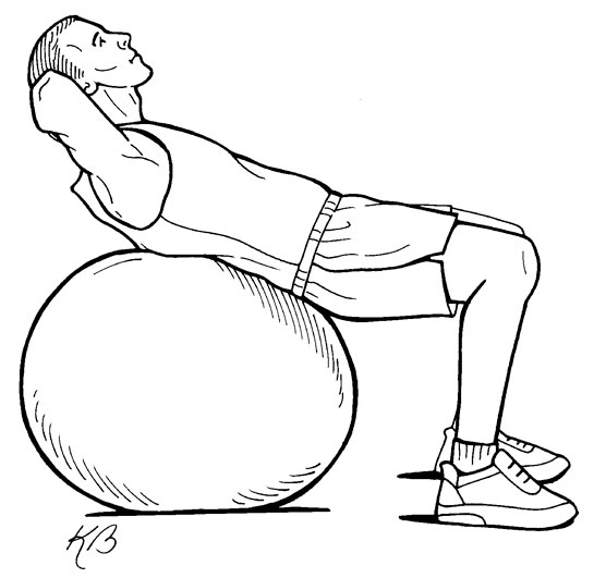 crunches with stability ball