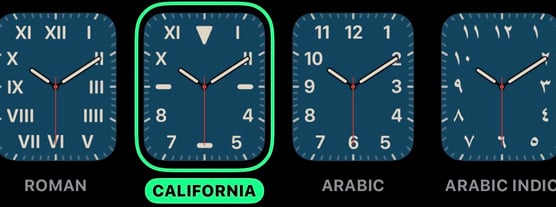 California watch face