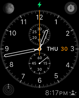 The Chronograph watch face.