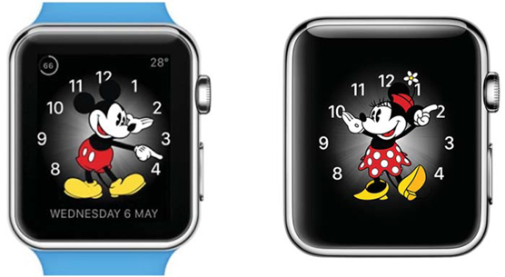 The Mickey Mouse watch face.