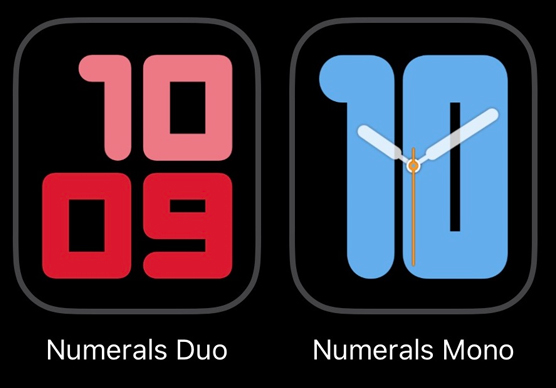 Numerals watch face