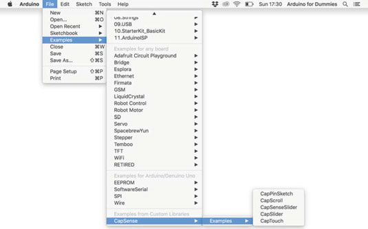 Arduino library examples