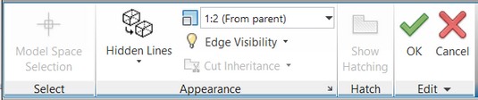 Drawing View Editor context tab AutoCAD