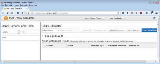 IAM policy simulator