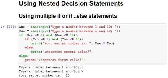 neted statements Python