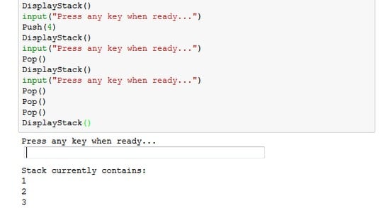 Python stack